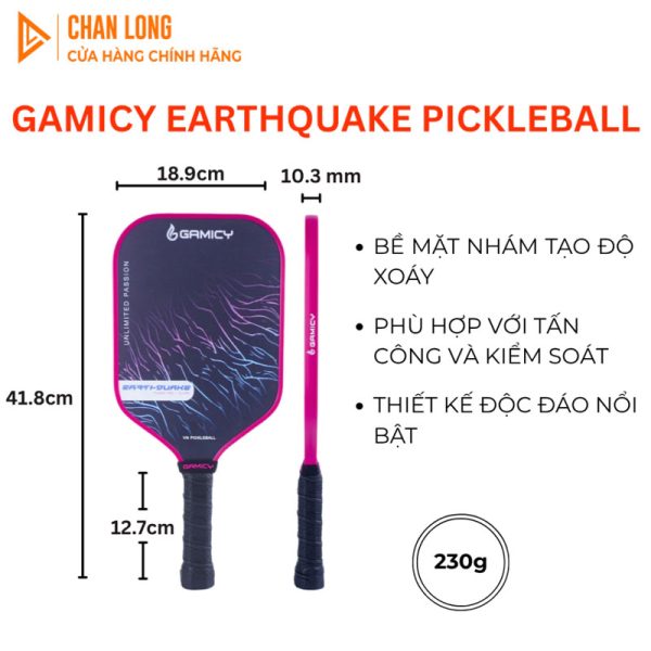 Vợt Pickleball Gamicy Earthquake