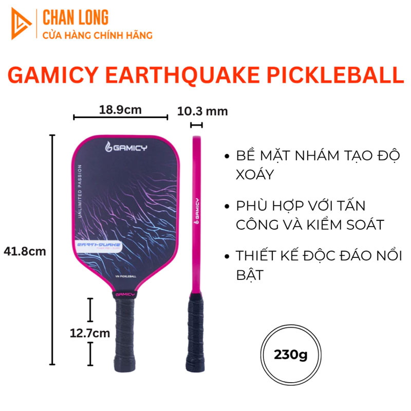 Vợt Pickleball Gamicy Earthquake