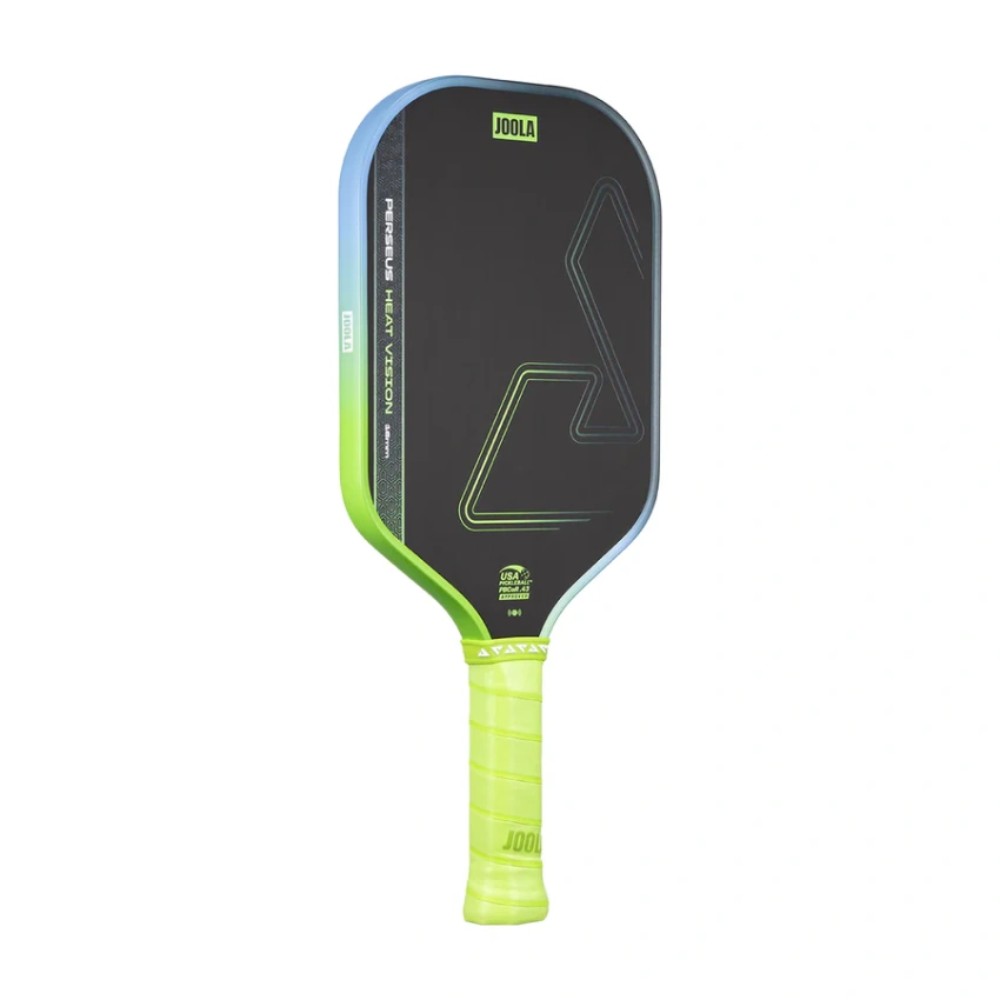 Góc 3/4 trái vợt Pickleball Joola Perseus Heat Vision 16mm