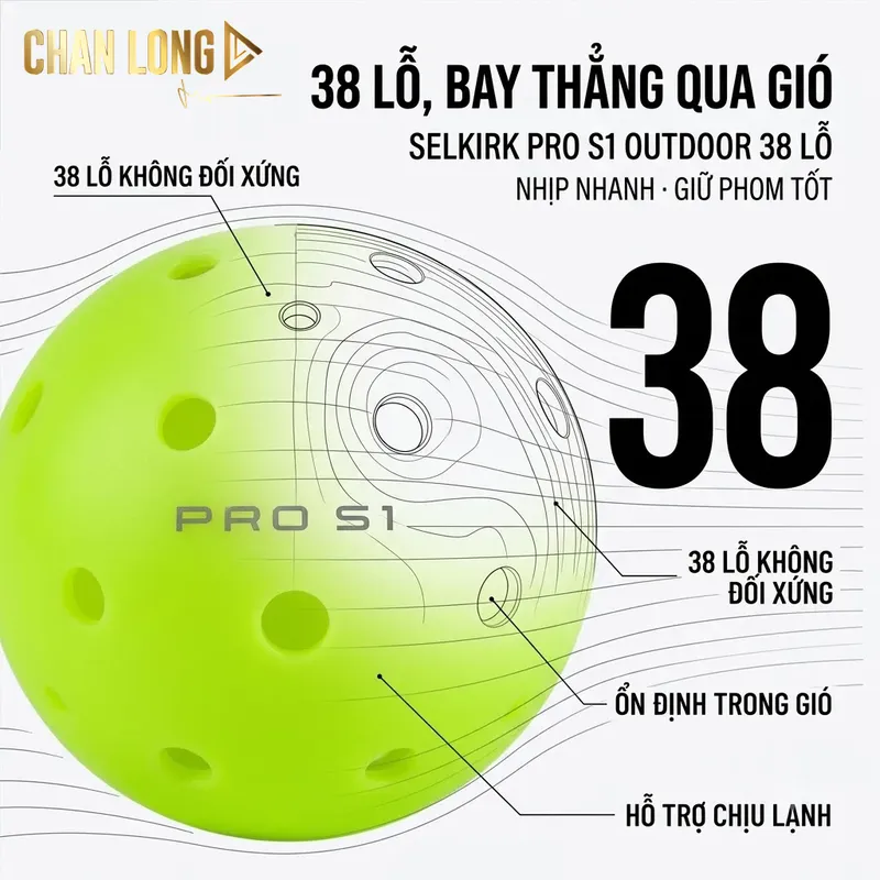 Hiệu suất thực tế trên sân của Selkirk Pro S1 Outdoor 38 Lỗ