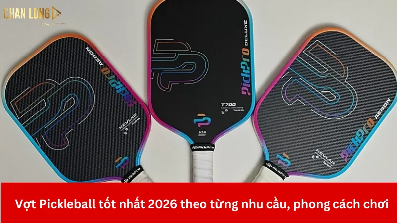 Vợt Pickleball tốt nhất 2026 theo từng nhu cầu chơi.