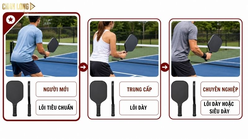 Gợi ý cách chọn vợt Pickleball theo trình độ
