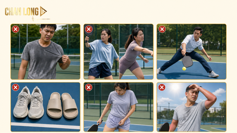 6 lỗi thường mắc phải khi chọn trang phục Pickleball