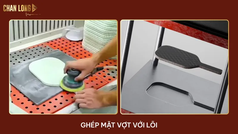 Ghép mặt vợt với lõi