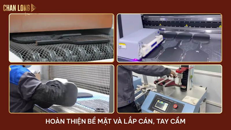 Hoàn thiện bề mặt và lắp cán, tay cầm