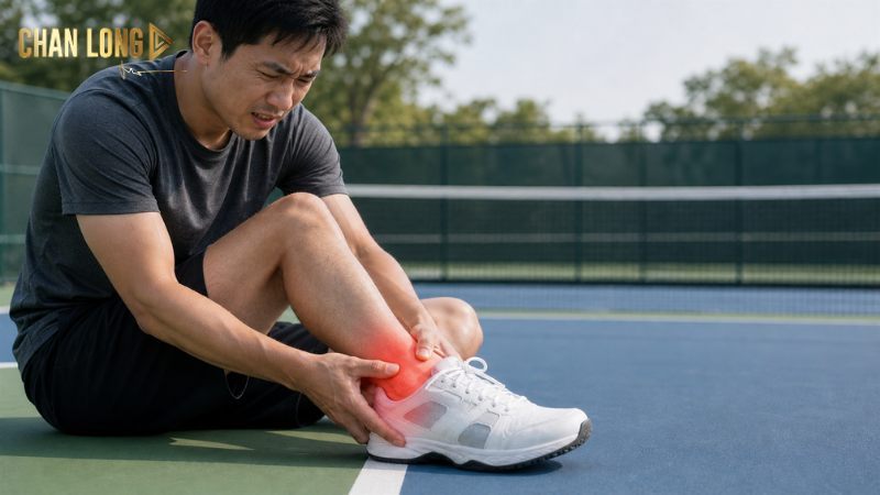 Mang giày không phù hợp sẽ có thể dẫn đến chấn thương khi chơi Pickleball