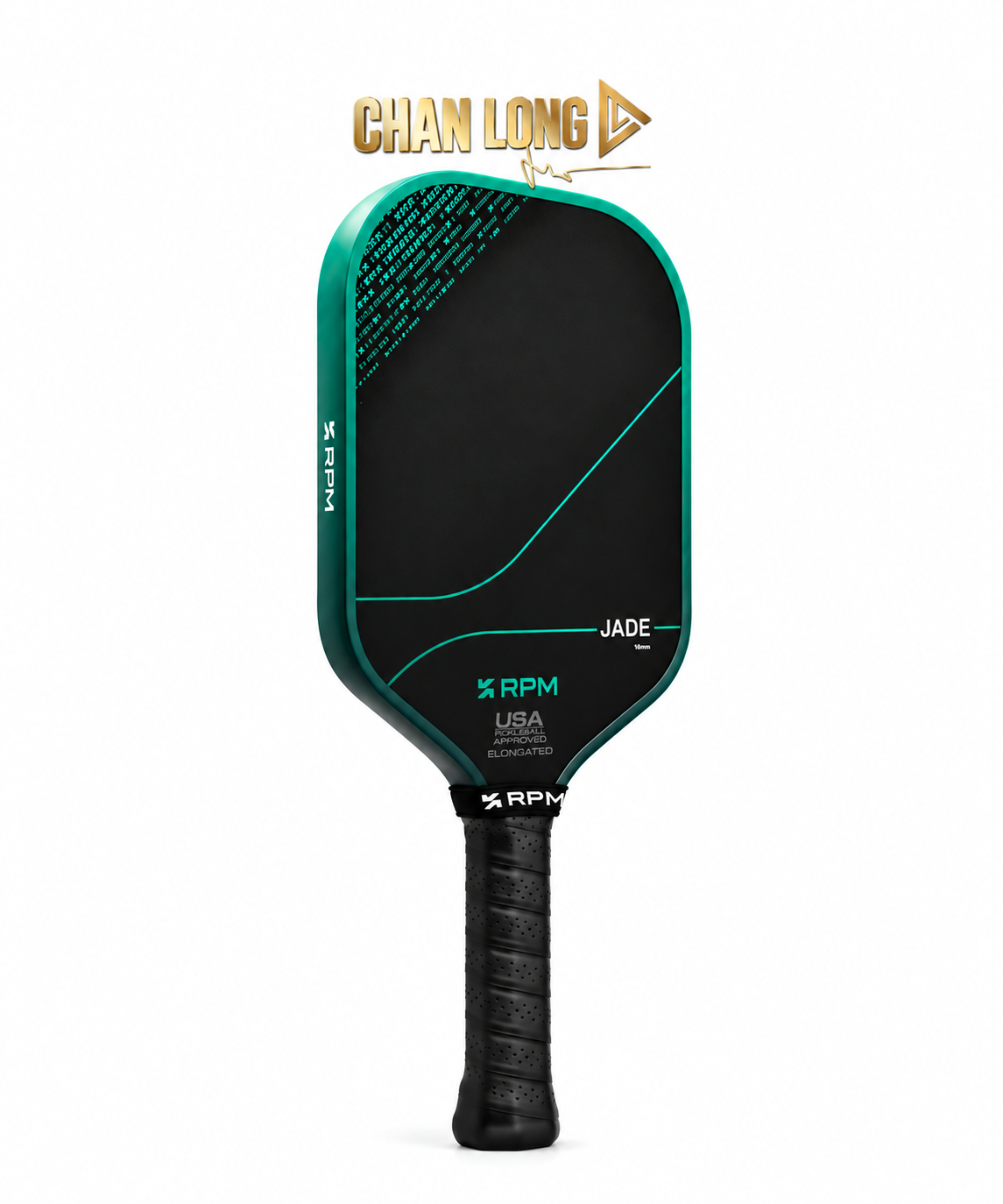 Vợt Pickleball RPM Jade 16mm Elongated sử dụng lõi MPP Floating Core 16mm, mặt SICmatrix, thiên tấn công, tạo xoáy và tăng tầm với khi đánh bóng.