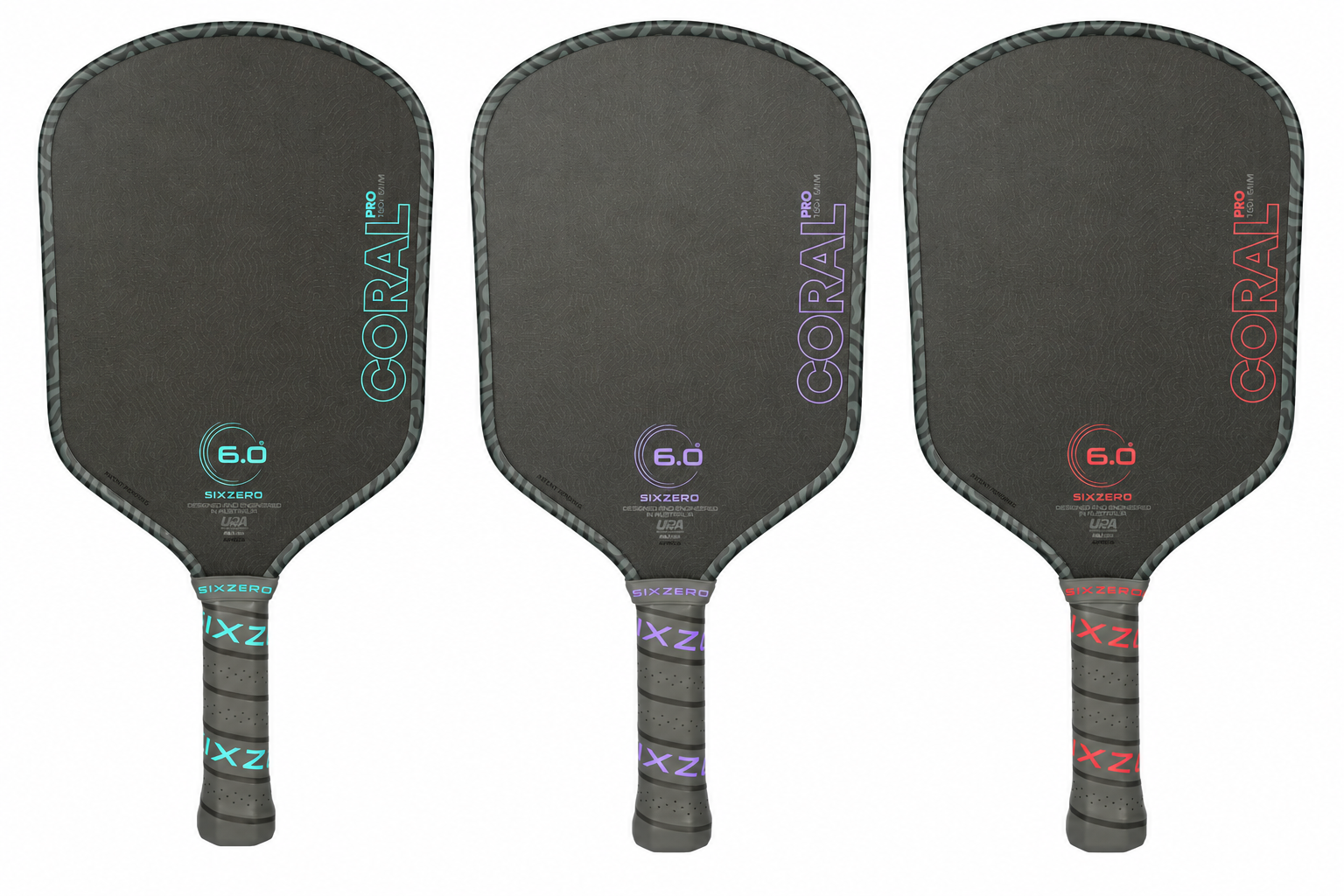 Six Zero Coral Pro 16mm là vợt pickleball toàn diện thiên về xoáy, sử dụng lõi Tectonic Core 16mm và mặt Double Diamond Tough Raw Carbon Fiber, cân bằng giữa kiểm soát, trợ lực và khả năng tạo xoáy.