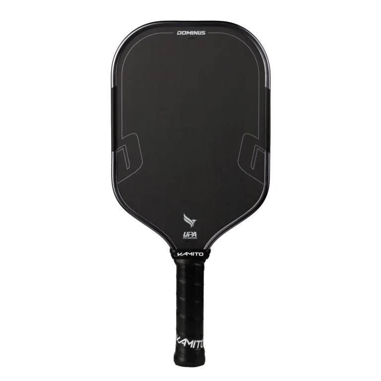 Vợt Pickleball Kamito Dominus 16mm với lõi Foam EVA, mặt 3 lớp Carbon Toray Nhật Bản, thiên kiểm soát, hỗ trợ tạo xoáy và giảm rung khi đánh.