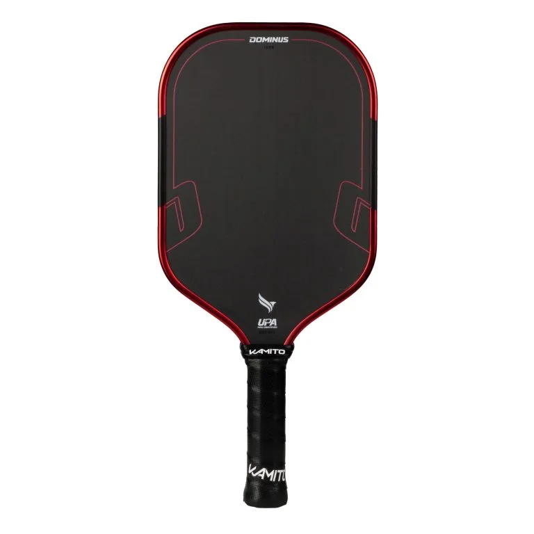 Vợt Pickleball Kamito Dominus 16mm với lõi Foam EVA, mặt 3 lớp Carbon Toray Nhật Bản, thiên kiểm soát, hỗ trợ tạo xoáy và giảm rung khi đánh.