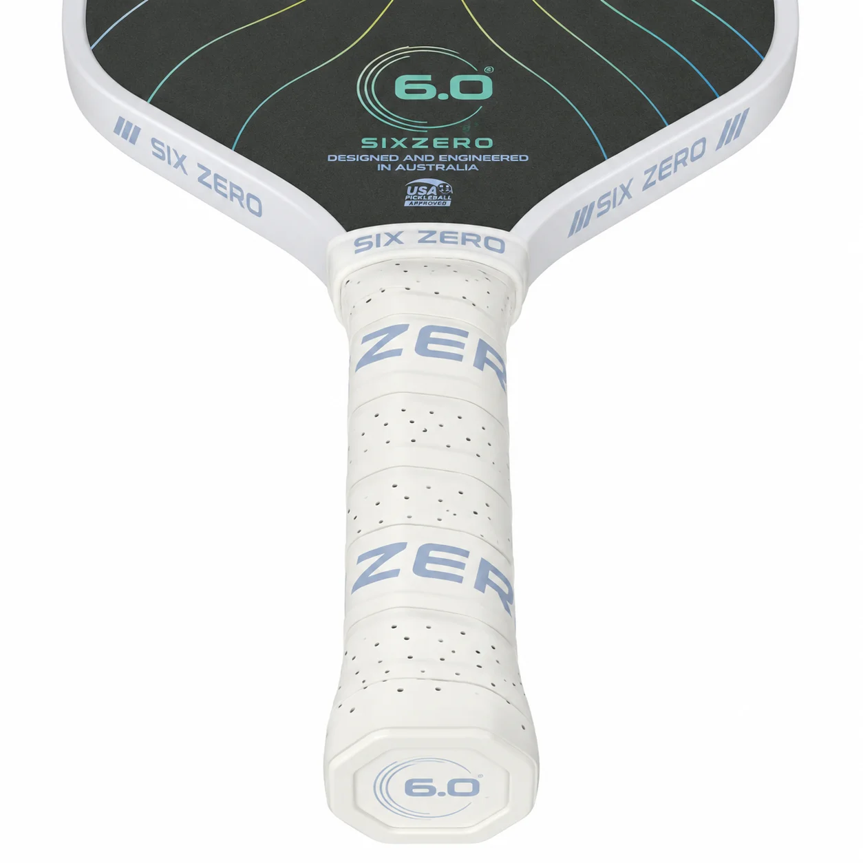 Cận cảnh tay cầm Six Zero Boulder Opal 14mm dài 5.5 inch, chu vi grip 4.125 inch, phù hợp với nhiều kiểu cầm và backhand hai tay.