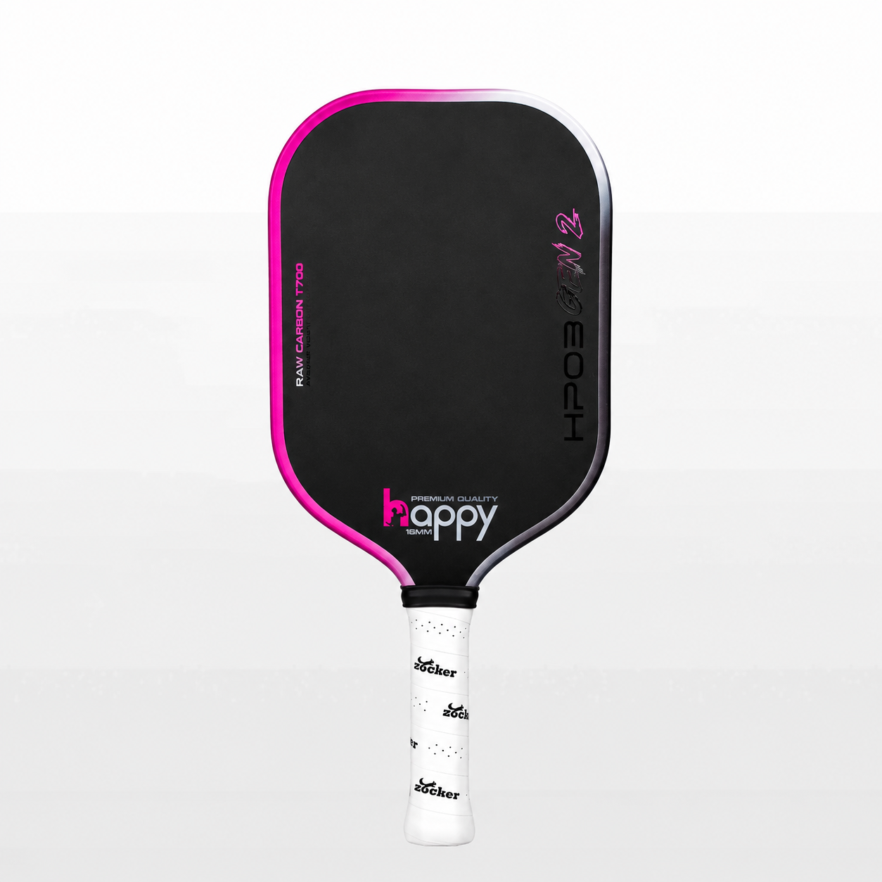Vợt Pickleball Zocker Happy HP03 Gen 2 16mm màu hồng