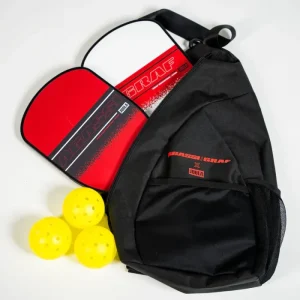 Bộ vợt Joola Agassi/Graf Champion Set 12mm chính hãng gồm 2 vợt Fiberglass, 3 bóng Primo và túi Sling Bag. Phù hợp người mới chơi pickleball.